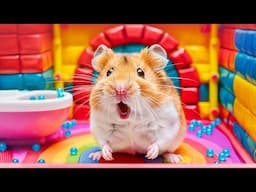 Smart Hamster Escapes from the Colorful Box-Shaped Maze | Hamster Maze