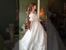 Trying on this stunning Selkie gown! Fit for a princess wedding!!