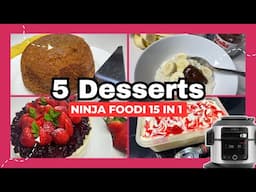 5 NINJA FOODI DESSERTS | Sweet Recipes | Cheesecake, Ice cream, Pudding, Crumble