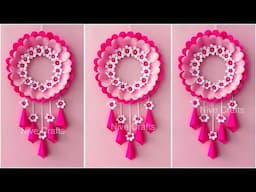 2 Unique Flower Wall Hanging / Quick Paper Craft For Home Decoration  Easy Wall Mate DIY Wall Decor
