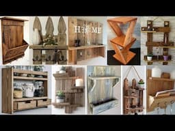 Rustic pallet wood shelf ideas to give you living spaces a new look