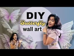 "DIY Gaint Butterfly Wall Art in Minutes✨️- Easy & Stunning Home Decor ideas!" 🦋
