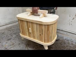Amazing Worker Woodworking Skills Ingenious - Build A Cabinet With Smart And Perfect Wooden Slides