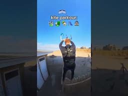 Kite parkour! 😱🤯 Action of a Crazy Kitesurfer! @EnricovandeLaar