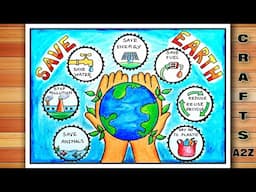 Earth Day Drawing | Earth Day Poster | Save Earth Save Environment Poster | Save Earth Drawing