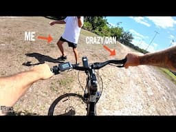 Crazy Dan Almost Ran Me Over On His New Bike!