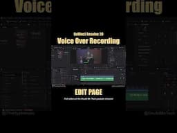 Voice Over Recording in Edit Page [ DaVinci Resolve 20 ] Tutorial