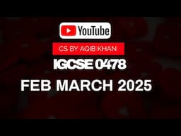 IGCSE | Yearly | PAPER 1 | FEB MARCH | Variant 12 | Exam Solution by Sir AQIB KHAN