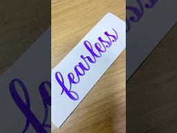 Let's write "fearless" using Karin Brush Markers 😍💜 #brushlettering #brushpencalligraphy