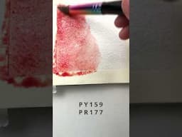 Trumpet Vine Red – Holbein Granulating Watercolor Swatch & Pigment Breakdown