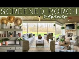 Spring Porch Makeover🪴Screened Porch Decorating Ideas