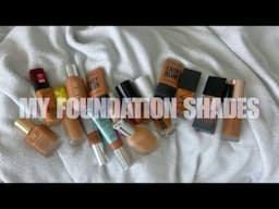 Base Makeup : All of my current foundation shades