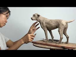 Sculpture of Senior Rescue Dog by Khwan - Thailand