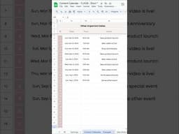 Organize Your Social Media Content with Google Sheets 📱📝 #socialmedia #contentplanner #calendar