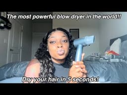 Reviewing/Unboxing the MOST POWERFUL blow dryer ever Ft Amazon OTAOENEOTA Brand