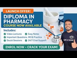 Diploma in pharmacy | Exit exam | D pharmacy Course | Diploma syllabus | D pharmacy Lectures & Notes