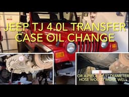 Jeep Tj transfer case oil change w/helpful tips, how often, tools/fluid needed&easily made mistakes