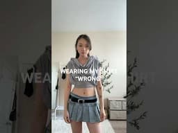 Wearing my t shirt the “WRONG way” #fashionhack #style #outfitideas