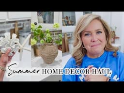 SUMMER COASTAL HOME DECOR HAUL // HOME GOODS, HOBBY LOBBY, AMAZON HAUL // CHARLOTTE GROVE FARMHOUSE
