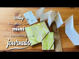 Mini concertina journals easy step by step PROCESS VIDEO #junkjournal