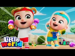 🏋️‍♂️ Stay Healthy, Work Out 💪| Little World | Moonbug Kids - Get Up And Go!