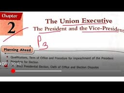ICSE Class 10 civics chapter 2 the union executive the president and the vice president