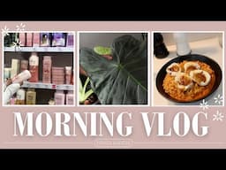 Spend the Morning with Me: Personal care products shopping, Period cravings, Breakfast, Plant Care