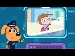 Sheriff Labrador Safety Tips Quiz #42 - Do not Play With the Fire Extinguishers! - Babybus Games