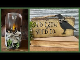 Grain Scoop Decor ~ Scrap Wood 2x4 Wood Crow