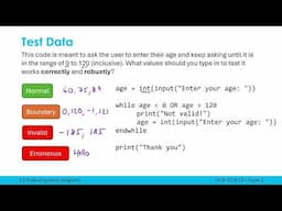 Approaches to Testing: Iterative/Terminal, Use of Test Data, and Test Plans