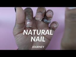 Easy Short Nails For Beginners + Design | Attempting to Grow My Natural Nails