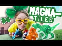 MAGNA-TILES Dinos, Race Cars and Building Block Toys with Brecky Breck