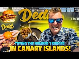 Trying the NUMBER 1 BURGER in Canary Islands! Dedos Las Americas Tenerife 🍔 WOW!