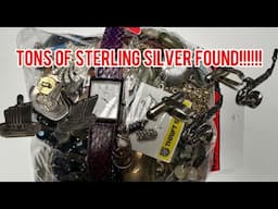 I found tons of sterling silver in a thrift store junk jewelry bag