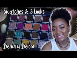 BLEND BUNNY BEAUTY BELOW | SWATCHES & 3 LOOKS | DEEP SKIN REVIEW