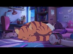Ambient Music & Cat Purring ASMR for Deep Sleep 24/7 | Healing, Inner Peace, Stress & Anxiety Relief