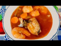 Caldo de Pescado con Camarón Receta Fácil - Cocinando con Lina