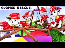 Marshall clones rescued by Paw Patrol Pups in the Playground