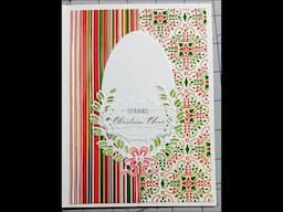 Cardmaking Christmas Wreath A5 Card Insert