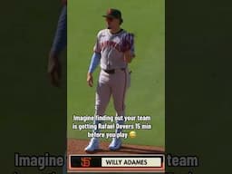 Giants find out right before the game 👀