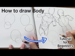 Basic Body Drawing Tutorial for Beginners (Men's body)