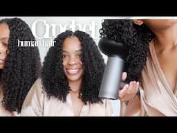 You won't believe it's.. CROCHET. Water Curly Human Hair Crochet Install Ft. YWigs