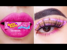 Bubblegum Inspired Makeup Look 🍬  Viral MUA Challenge You Need to See!