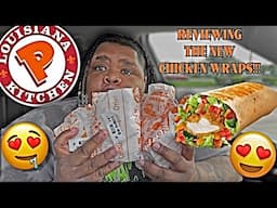 REVIEWING @popeyes  NEW CHICKEN WRAPS 🌯🤤🤤🤤