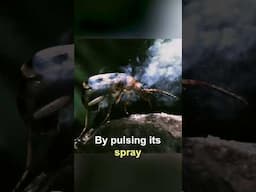 Beetle Squirts 100° Toxic Liquid From Butt 😱 #shorts #bugs #beetle