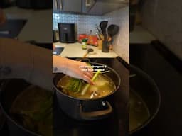Cooking soup while hungover😭