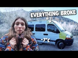 FREEZING Winter Van Life In The Spanish Mountains - NOT PREPARED For This!