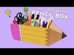 DIY Pen Holder Organizer | Desktop Organizer Model | Cardboard Pencil Box Desk Organizer Pen