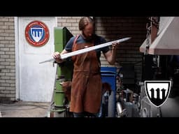 Forging a Teardrop Damascus  longsword part 1, forging the blade.