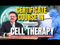 Certificate Course in Cell Therapy | Enroll Now at Denvax Centre| Dr. Jamal A. Khan